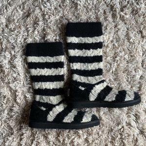 Authentic UGG striped cardy boots